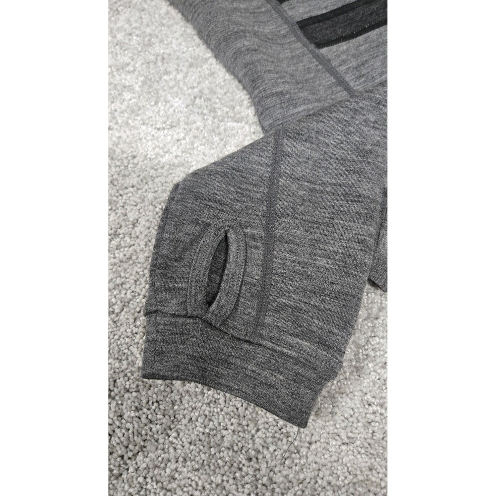 Kuhl Revel 1/4 Zip Sweater 100% Merino Wool Thumbholes Pullover Gray Men's M EUC - Picture 9 of 13